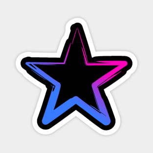 Star Shaped Abstract Brush Magnet