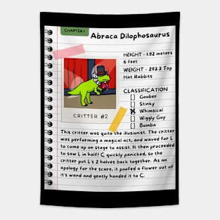 Abraca Dilophosaurus Logbook Tapestry