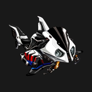 BMW S1000RR Shark White Blue & Red T-Shirt