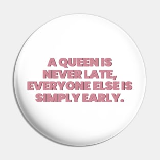 Princess Diaries Queen is never late Pin