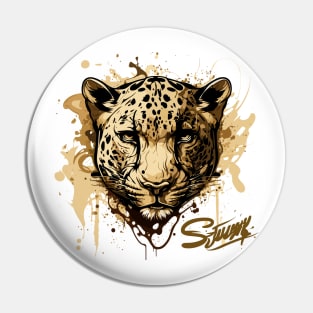 Graffiti Paint Leopard Creative Pin