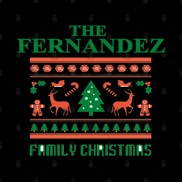 Family Christmas - Groovy Christmas FERNANDEZ family, Family Christmas T-shirt, Pjama t-shirt by DigillusionStudio