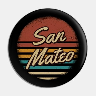 San Mateo Vintage Text Pin