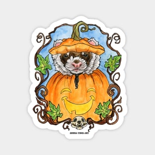 The Great Ferret Pumpkin Magnet