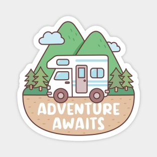 RV Explore Nature And Outdoors, Adventure Awaits Magnet