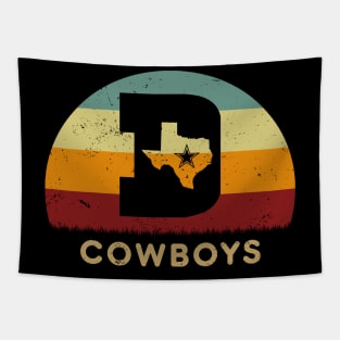 Retro Sunset - Dallas Cowboys Initial D Star Tapestry