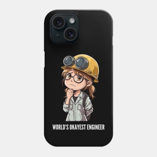 World's Okayest Construction Engineer v4 Phone Case