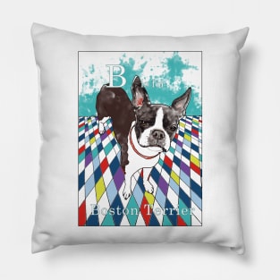 B is for Boston Terrier IV Pillow