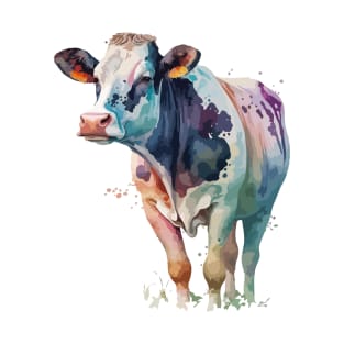 Watercolor colorful cow T-Shirt