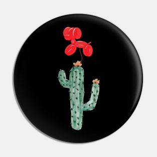 Cactus Red Dog Balloon Large Pin