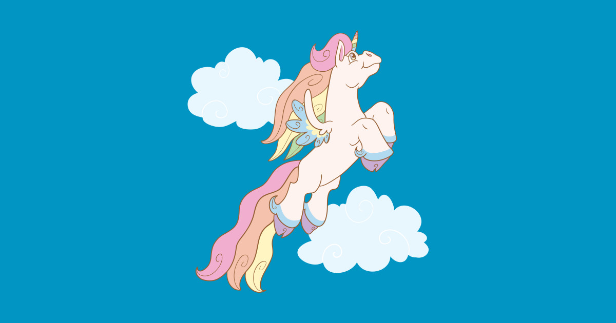 Flying Rainbow Unicorn - Winged Unicorn - T-Shirt | TeePublic