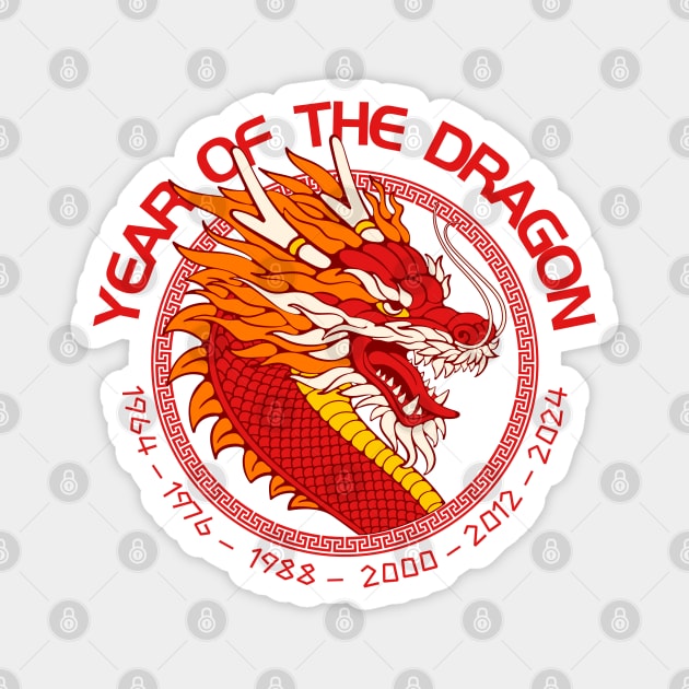 Chinese Year of the Dragon Magnet by Ray Crimson