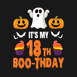 Halloween 18th Birthday Boo thday T-Shirt