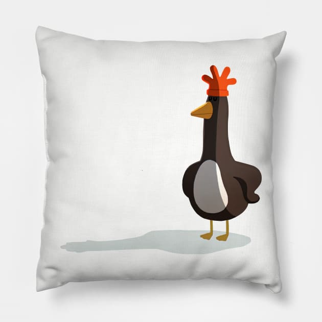 Feathers Mcgraw Chicken Cartoon Funny Pillow by Ac Vai