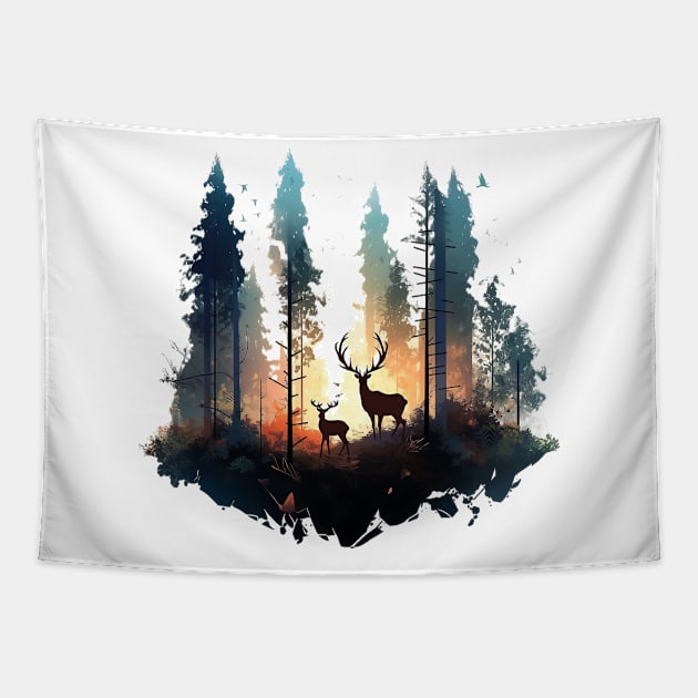 deers Tapestry by dorapeterx