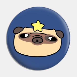 Star Pug Face Pin