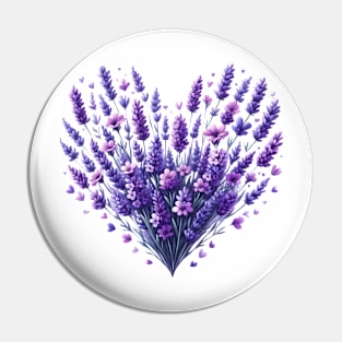 Heart Shaped Flowers Pin