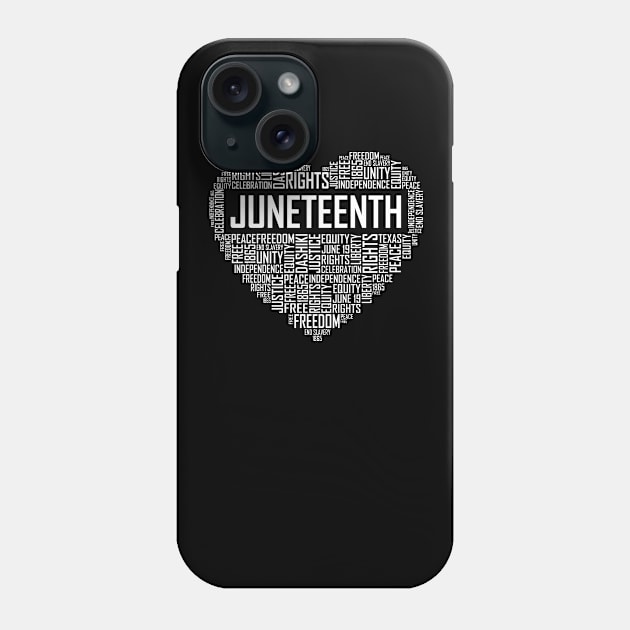 Juneteenth Heart Phone Case by LetsBeginDesigns