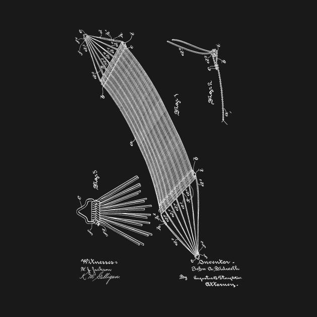 Hammock Vintage Patent Hand Drawing by TheYoungDesigns