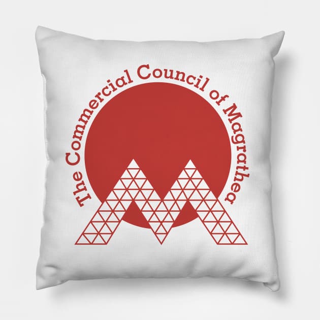 The Commercial Council of Magrathea Pillow by Meta Cortex