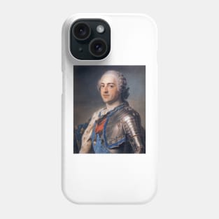 Portrait of Louis XV of France - Maurice Quentin de La Tour Phone Case