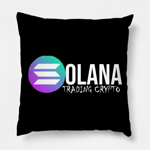 Solana Crypto Design Pillow by Proway Design