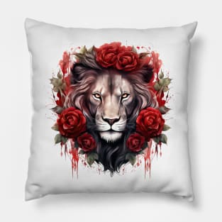 Gothic Rose Lion Pillow