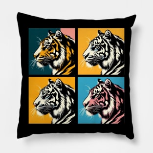 Dazzling Pop Art Tiger Print - Unleash the Power of Art in Your Space! Pillow