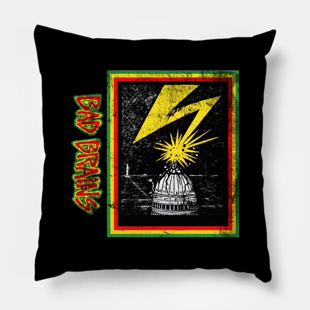 Bad Brains Vintage Pillow by tawmek