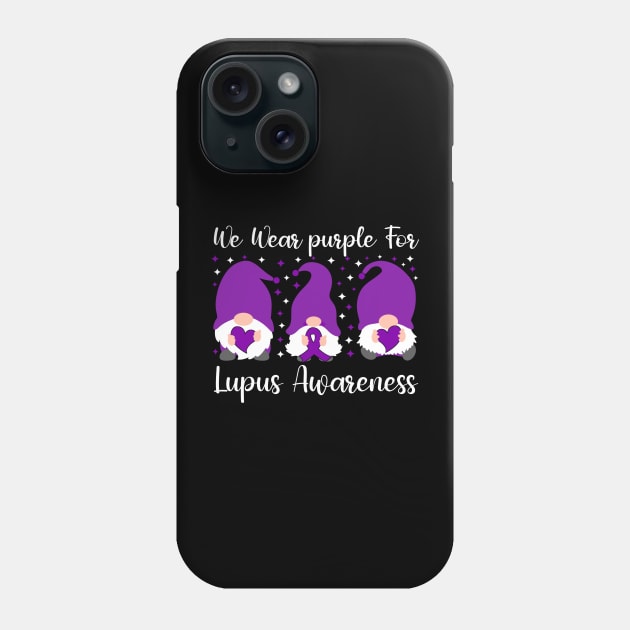 We Wear Purple For Lupus Awareness Phone Case by Geek-Down-Apparel