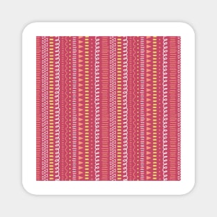 Tribal Stripes Vertical Pink Magnet