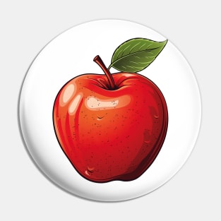 Red Apple Fruit Pin