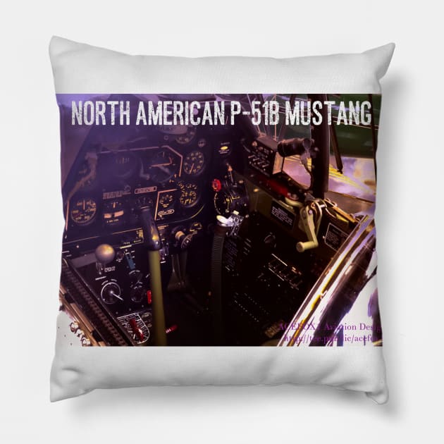 P-51B Mustang Cockpit Pillow by acefox1