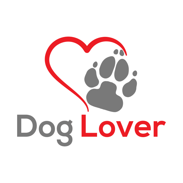 Dog Lover Quote Paw Print and Heart by oknoki