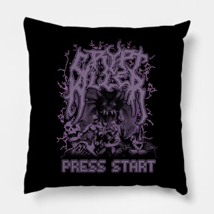 Crypt Killer Press Start (Purple version) Pillow