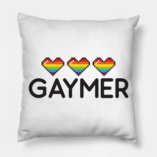 Gaymer Funny Geeky LGBT Pride Pillow