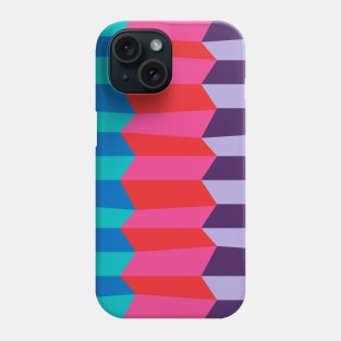 Abstract pattern with stripes in red and pink Phone Case