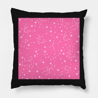 Hot Pink Constellations Pillow