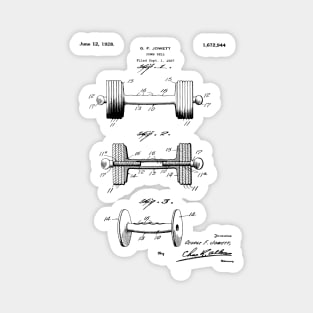 Weightlifting Dumbbell Patent Print 1928 Magnet