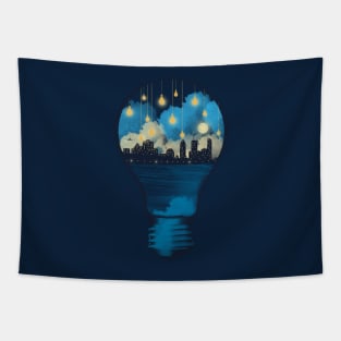 city lights Tapestry