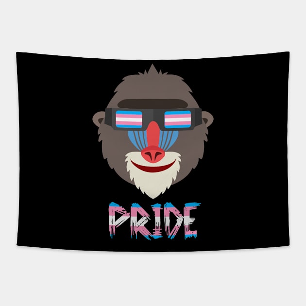 Baboon Transgender Flag Lgbt Tapestry by MarrinerAlex