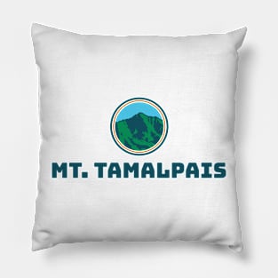 Mt. Tamalpais in circle with bold type Pillow