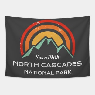 North Cascades National Park Retro Tapestry