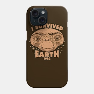 I Survived Earth Funny 80's Alien Movie Meme Phone Case