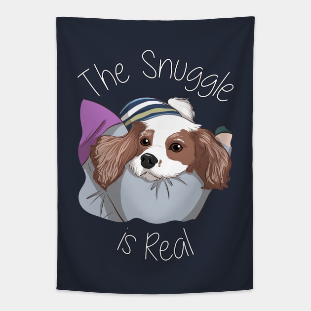 Cavalier Spaniel Snuggle and Lap Dog Tapestry by Cavalier Gifts