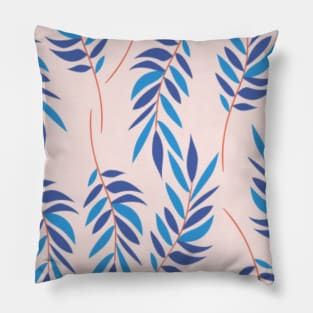 Blue Leaves Pillow