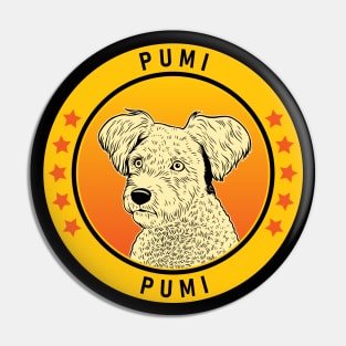 Pumi Dog Portrait Pin