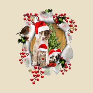 Celebrating Christmas with pet-lovers T-Shirt