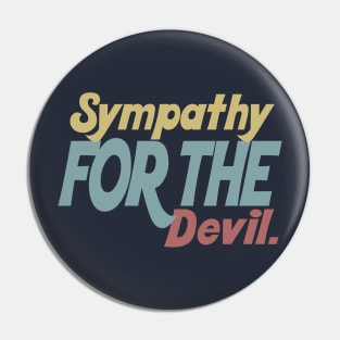 Devil - Lyrics Typographic Tribute Design Pin