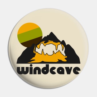 Retro Wind Cave ))(( Tourist Souvenir National Park Design Pin